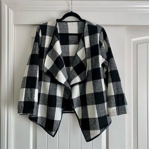 Black and white Buffalo plaid jacket